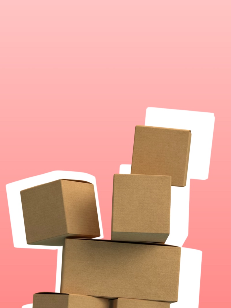 Cardboard boxes representing retail e-commerce services